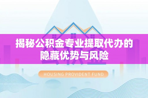 漠河揭秘公积金专业提取代办的隐藏优势与风险