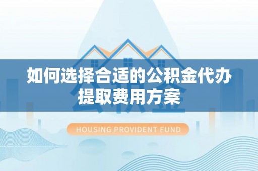 漠河如何选择合适的公积金代办提取费用方案
